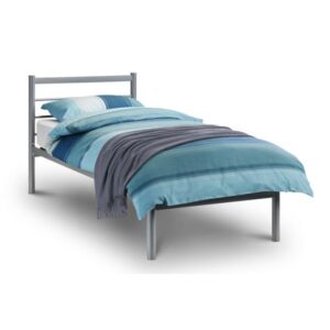 Alpen 135cm Standard Double Metal Bed Aluminium Finish