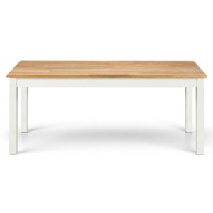 Coxmoor Coffee Table Ivory Lacquer & Solid Oak Top