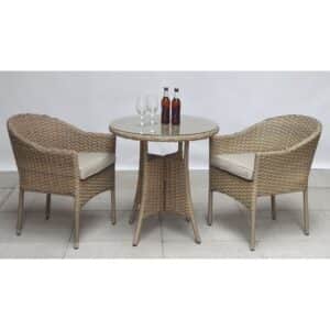 AG Darcey 2 Seater Outdoor Dining Set with 700mm Diameter Table