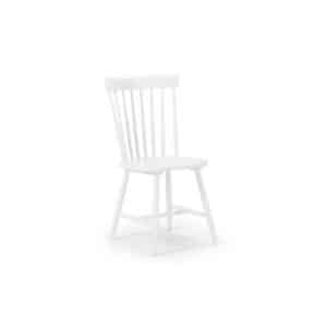 Torino White Chair Retro Style Tapered Legs
