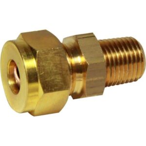 Wade Compression Union Brass (1/4" NPT Male to 3/8" Compression)