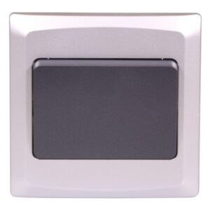 AG 1 Gang 2 Way Switch Silver / Charcoal