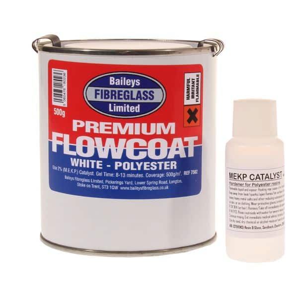 Scott Bader Premium White Topcoat/Flowcoat – 5kg Kit With Hardener & Syringe, Lloyds Approved, Made In UK (Gelcoat Repair)