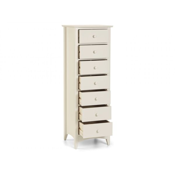 Small Chest Unit Cameo 7 Drawer Narrow Chest Unit Stone White Caravan Spares Direct