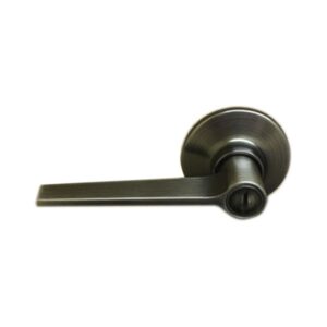 Pewter Door Handle Set - Tapered Bar With Lock