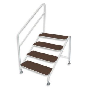 AG Freestanding 4 Tread Step with White Plascoat 571 Finish