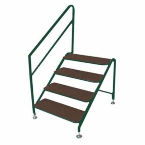 AG Freestanding 4 Tread Step with Green Plascoat 571 Finish