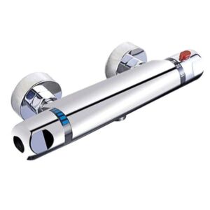 Horizontal Bar Thermostatic Shower Mixer Valve Chrome
