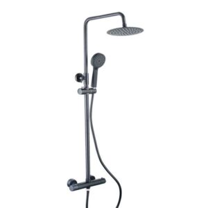 Round Thermostatic Shower Kit Black