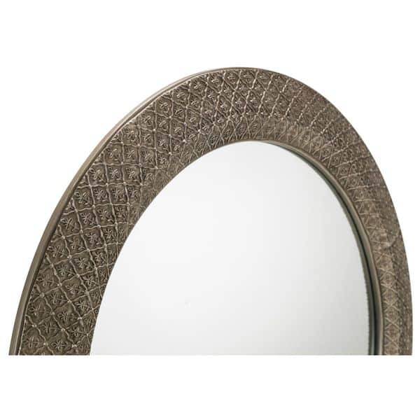 Cadence Round Pewter Wall Mirror 800mm - Image 2