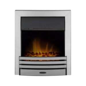 Adam Eclipse Electric Fire in Chrome with Remote Control  (1kW / 2kW)